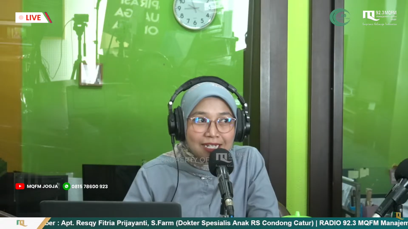RS Condong Catur Hadir sebagai Narasumber Talkshow MQ FM Bahas Tuberkulosis pada Anak